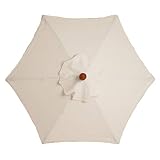 LYXMY Cubierta de tela para sombrilla de repuesto, 2 m/6 brazos, cubierta de tela para sombrilla de jardín, anti-ultravioleta, impermeable, beige, Talla única