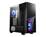 MSI MPG SEKIRA 100R Mid-Tower - Caja de PC Gaming (4 x 120 mm ARGB Ventiladores, USB 3.2 Gen2 Type-C, ATX, M-ATX, Mini-ITX, Ventana Cristal Templado, Filtro Polvo magnético)