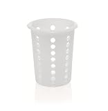 Kerafactum - Cesto redondo para cubiertos y piezas pequeñas para lavavajillas – Cesta universal para cubiertos – Bandeja para cubiertos – Cesta redonda de plástico de malla gruesa – Cutlery Basket