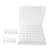 Caja de almacenamiento, 56 ranuras Decoraciones de accesorios de arte de uñas de plástico Joyas Organizador de almacenamiento de diamantes de imitación Caja de suministros