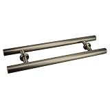 LXLF Manilla para Puerta Tiradores de Puerta Manija De Puerta Corrediza De Granero, Bronce Acero Inoxidable Forma De H De Doble Cara. Empuje La Manija De La Puerta para Puertas Exteriores Interiores