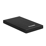 TooQ TQE-2527B - Carcasa para discos duros HDD de 2.5', (SATA I/II/III de hasta 9.5 mm de alto, USB 3.0), aluminio, indicador LED, color negro, 50 grs.
