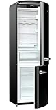 Gorenje ONRK 193 BK nevera y congelador/A+++ / Altura 194 cm/Refrigeración: 222 L/Congelación: 80 L/Negro/NoFrost/ZeroZone cajón (0 grados) / Oldtimer/Retro Collection