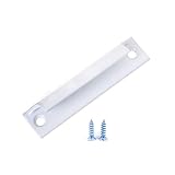 Rtengtunn Tirador de Puerta de aleación de Aluminio Tirador de Empuje Balcón Puerta Ventana Tiradores Perilla Muebles - Blanco