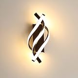 DAXGD Lámpara de Pared Led, Aplique de pared Interior de diseño curvo, Luz Iluminación Moderno de 18 W 1620 LM, Luz blanca cálida de 3000 K