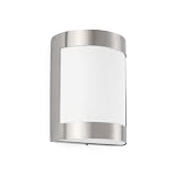FARO BARCELONA 72280 - CELA Aplique, 15W, Acero Inoxidable 304 y difusor de pc Opal (Bombilla no incluida)