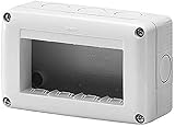 Gewiss Caja de superficie Serie 27 para mecanismos SYSTEM de GEWISS - IP40-4 Módulos - Gris RAL 7035 - GW27004DY