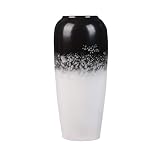 Florero de Flor Chino Blanco y negro Jarrón de cerámica Inicio Mesa de comedor Oficina Oficina Decoración Decoración Jarrón Gradiente Color Copo de nieve Florero Jarrón Decorativo ( Size : C )