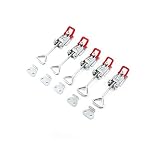 Wohlstand 5pcs palanca abrazadera cierre pestillo de la puerta Metal Toggle Clamp Tire Acción Rápida Liberación Cierre 4002 184 kg/404lbs para el refrigerador, el tronco y el armario