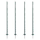 VOSS.farming 60x Poste para Pastor eléctrico, Largo 150cm, 14 Ojales, Verde