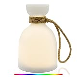 Lámpara de exterior con batería, RBG, 8 colores, regulable, LED, para exteriores, impermeable, recargable, para camping, para dormitorio, salón, jardín, barbacoa (botella)