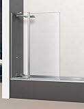 Mampara de Bañera Frontal abatible | 1 Hoja fija + 1 hoja abatible 180º | Cristal de Seguridad 6 mm | ANTICAL INCLUIDO | Modelo GROVE |BAÑO|