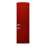 Sharp SJ-RA10RMXR3-EU - Refrigerador retro (parte inferior congelador), A+++, altura 190,1 cm, 175 kWh/año, compartimento para verduras OptiFresh, con regulación de la humedad, color rojo
