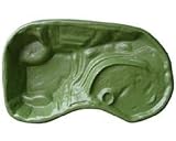Giardini D'Acqua Art. 530 Estanque Preformado Verde Para Tortugas, Jardines de Agua Cm 185 x 105 x 32 Capacidad 190 Lt Pecera Plantas Palustres Bricolaje
