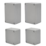 OTTYMO 4 Pcs Caja Estanca Exterior Electrica Ip65 Caja Conexiones Estanca Caja de Empalme Plastica Caja de Derivación Superficie PVC 100 x 68 x 50 mm, 65 x 58 x 35 mm + 16 Tornillos, 4 Gomas
