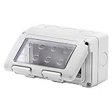 Caja de superficie estanca Serie 27 para mecanismos SYSTEM de GEWISS - IP55-4 Módulos - Gris RAL 7035 - GW27044DY