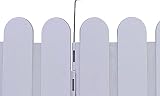 COMERCIAL CANDELA FELPUDOS Y ALFOMBRAS Valla para Jardín Plástico PVC Diseño Arco para Decoración y Proteger los Bordes del Césped, Patio o Jardineras en Tierra 4 Unidades (Blanca)