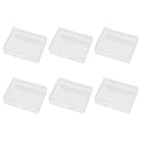 SUPVOX 6 Unids Rectangular Mini Caja de Almacenamiento Transparente de plástico Transparente Transparente Organizador de la colección de Joyas con Tapa para Cuentas aretes Pernos