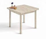 HOGAR24.ES- Mesa Cuadrada Multiusos Comedor Cocina Dimensiones 90 cm x 90 cm Extensible Libro a 180 cm x 90 cm. Color Roble Cambrian