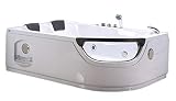 Bañera hidromasaje Jakuzzi Bañera de esquina spa hidromasaje Piscina Spa m. LUNA Terapia luz de colores Jakuzzi para 2 nueva 120 x 180