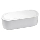 D-Line EU/CTULGEW/SW Caja Organizadora de Cables, fabricada en ABS resistente a la electricidad, Caja para guardar, ocultar y organizar cables de manera eficiente - Grande, Blanco