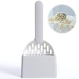 Pala de Basura Para Gatos Cuchara Para Gatos de Plástico Pala de Arena Para Gatos Cuchara de Arena Para Mascotas Pala Para Arena de Gatos para Excrementos de Mascotas Gatos Arena Tamiz 1 Piezas