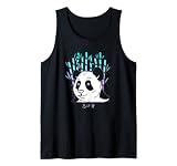 Vaporwave Synthwave Retretirada, plantas de bambú y panda gigante Camiseta sin Mangas