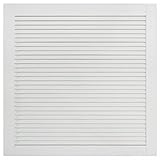 vidaXL Madera Maciza de Pino Puerta Tipo Persiana con Celosía Rejilla Armario Tablillas Guardarropa Separador Decoración Blanco 39,5x39,4 cm