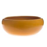 Maceta de Ceramica esmaltada Color Amarillo Modelo Pauly diametro 25 Altura 10