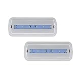 Barcelona LED Pack x2 de Luz de Emergencia LED Empotrable o Superficie 3W 250LM 6500K Blanco Frio con batería 3 horas de Autonomía