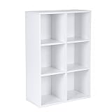 VASAGLE Librería Estantería Biblioteca con 6 Compartimentos 65,5 x 30,5 x 97,5 cm Blanco LBC203D, blanco