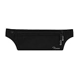 Ryaco Cinturón de Viaje para Dinero con Bloqueo RFID - Riñonera Antirrobo Cartera de Viaje y Portapasaporte - Fácil de Esconder Cintura Bolso Riñonera Deportiva para Hombre y Mujer - Negro
