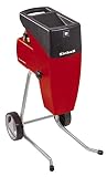 Einhell GC-RS 2540 - Biotrituradora eléctrica silenciosa (potencia de 2000 W, 230 V, 93 dB, ralentí de 40 min-1), color rojo y negro