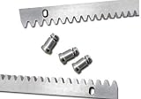 4 metros cremallera de acero cincado 30 x 12 con separadores y tornillos para motor de puerta o cancela corredera, estandar compatible con cualquier marca de motor