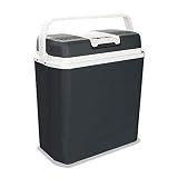 Herrselsam Nevera eléctrica portátil de coche 24 L, 12v o 220v Enfriamiento 12° por debajo de la temperatura ambiente, Calentamiento hasta 65°, modo ecológico, Para camping picnic viajes