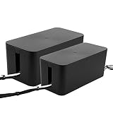 Powerking Cajas de cables,organizador de cables para administración de cables y cables, almacenamiento y soporte para cubrir y ocultar y enchufes y cables de alimentación