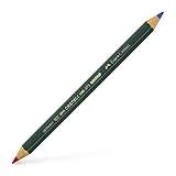 Faber-Castell 117500 - Caja con 12 ecolápices bicolor grueso 873, forma hexagonal, color rojo y azul