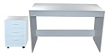 ts-ideen - Escritorio (120 x 60 x 75 cm, con cajonera de 40 x 40 x 57 cm), color blanco