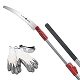 KAMIKAZE Serrucho Telescópico 330-H de 3 m para Podar en Altura. Diseño Ultra Ligero. Sierra Extensible de Podar Manual con Mango Ergonómico. Pértiga de Podar Telescópica de Aluminio reforzado.