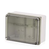Carcasa de instalación de superficie, caja de conexiones Carcasa de plástico con tornillo | 150x110x70mm | cubierta transparente IP65 | Caja de distribución Carcasa vacía Carcasa industrial, caja de conexiones, armario de distribución