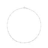 TOUS - Gargantilla Corta de Plata de Primera Ley con Detalles - 45,5 cm de Largo