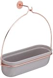 Amazon Basics - Macetero colgante, ovalado, gris/cobre