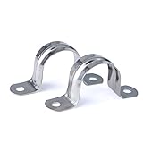 40MM Abrazadera de Tubo Abrazadera de Fijación de Tubo 304 Acero Inoxidable U-Tube Clamp 16 UNIDS Anillo de Conexión Manguera Clamp Tarjeta Montar Tarjeta Sillín Tarjeta Manguera Sujetador