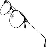 ATTCL Gafas unisex con Armazón metal para Protección contra Luz Azul, Anti Fatiga por Deslumbramiento 5054 Negro-TODAS