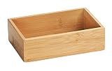 WENKO Depósito de bambú Terra S - repisa para el baño, Bambú, 15 x 4.5 x 10 cm, natural