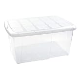 PLASTIC FORTE, Caja de almacenamiento, Multicolor, 60 litros, sin ruedas