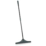ORIENTOOLS Rastrillo de Césped Artificial con Cepillo de Poliamida y Mango de Acero Ajustable de 80 a 130 cm