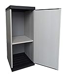 Buyly Armario para bombonas para interior y exterior de 1 puerta con estantes regulables en altura, 34 x 39,5 x 85 cm
