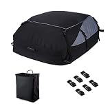 Caja de Techo para Coche,Caja de techo universal plegable para coche, resistente al agua, caja para viajes y transporte de equipaje, color negro, 130 x 115 x 30 cm
