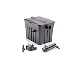 AQUANIQUE FTF 5000 - Juego completo de filtros externos con 2 esponjas y mangueras, bomba de estanque de 2500 l/h y depuradora de estanque de 9 W, hasta 5000 L